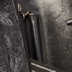Chanel Black Python Classic Wallet on Chain