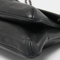 Pre Owned  Chanel Black Leather Mademoiselle Turn Lock Flap Bag