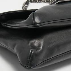 Pre Owned  Chanel Black Leather Mademoiselle Turn Lock Flap Bag
