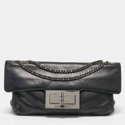 Consigned Designs, Chanel Handbags, Black Giant Mademoiselle Lock Leather  Shoulder Bag