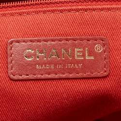 Chanel Cream Tweed and Leather Large Deauville Bag