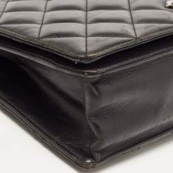 Pre Owned Chanel Black Leather Medium Ballerine Flap Bag