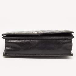Pre Owned Chanel Black Leather Medium Ballerine Flap Bag