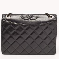 Pre Owned Chanel Black Leather Medium Ballerine Flap Bag