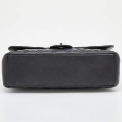 Chanel Black Quilted Caviar Leather Maxi Classic Double Flap Bag