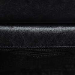 Pre Owned Chanel Black Medium Patent Chain-Through Flap Bag