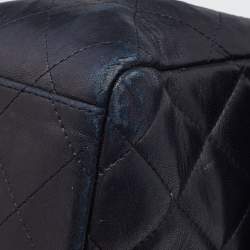 Pre Owned Chanel Black Quilted Leather Maxi Classic Double Flap Bag