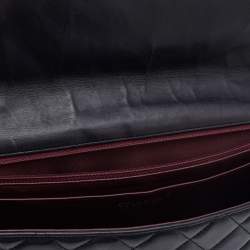 Pre Owned Chanel Black Quilted Leather Maxi Classic Double Flap Bag