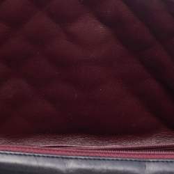 Pre Owned Chanel Black Quilted Leather Maxi Classic Double Flap Bag