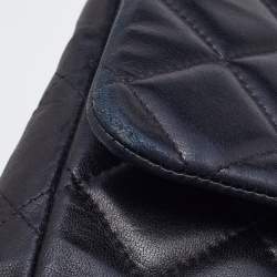 Pre Owned Chanel Black Quilted Leather Maxi Classic Double Flap Bag