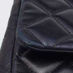 Pre Owned Chanel Black Quilted Leather Maxi Classic Double Flap Bag