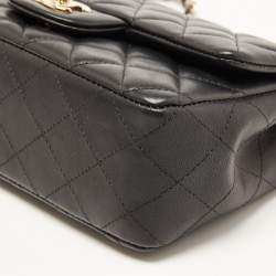 Chanel Black Quilted Leather New Mini Classic Flap Bag