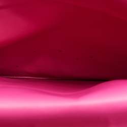 Pre Owned Chanel Pink Quilted Patent Leather Maxi Classic Double Flap Bag