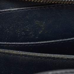 Pre Owned Chanel Navy Blue Quilted Caviar Leather Small CC Filigree Vanity Case Bag
