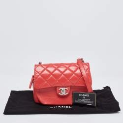 Pre Owned Chanel Pink Coral Quilted Leather Express Zip Around Flap Bag