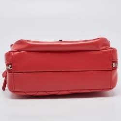 Pre Owned Chanel Pink Coral Quilted Leather Express Zip Around Flap Bag