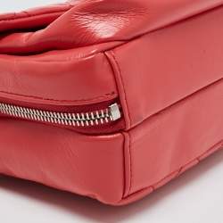 Pre Owned Chanel Pink Coral Quilted Leather Express Zip Around Flap Bag