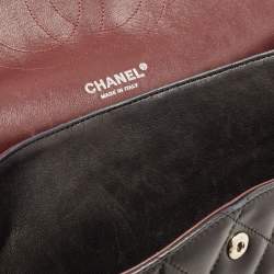 Chanel Black Quilted Lambskin Leather Jumbo Classic Double Flap Bag