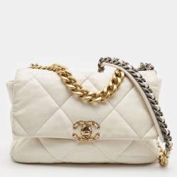 Chanel Blue Quilted Denim Chanel 19 Flap Bag - Yoogi's Closet