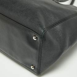 Pre Owned Chanel Black Leather Cerf Shopper Tote