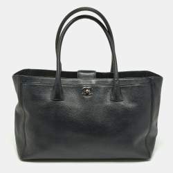Chanel Black Leather Large Cerf Executive Tote Chanel | Tlc