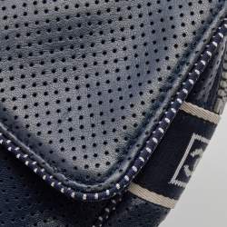 Chanel Navy Blue Perforated Leather Sport Ligne Classic Flap Bag