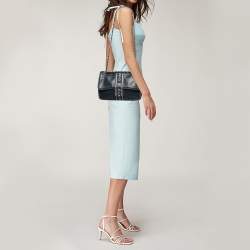 Chanel Navy Blue Perforated Leather Sport Ligne Classic Flap Bag