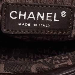 Pre Owned Chanel Dark Brown Choco Quilted Leather Camellia No. 5 Shoulder Bag