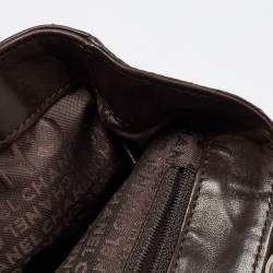 Pre Owned Chanel Dark Brown Choco Quilted Leather Camellia No. 5 Shoulder Bag