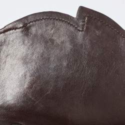 Pre Owned Chanel Dark Brown Choco Quilted Leather Camellia No. 5 Shoulder Bag