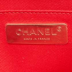 Pre Owned Chanel Red Quilted Caviar Leather Chic Affinity Belt Bag
