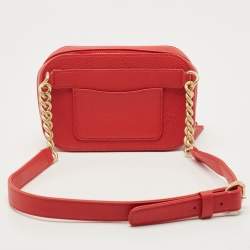Pre Owned Chanel Red Quilted Caviar Leather Chic Affinity Belt Bag