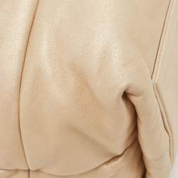 Pre Owned Chanel Pale Gold Leather Coco Cocoon Tote