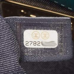 Pre Owned Chanel Teal Green Leather CC Mania Double Zip Waist Belt Bag