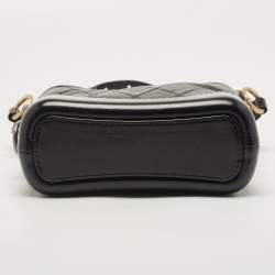 Pre Owned Chanel Black Quilted Aged Leather Small Gabrielle Hobo