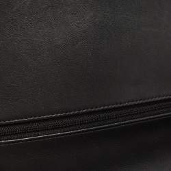 Pre Owned Chanel Black Quilted Leather Jumbo Classic Double Flap Bag