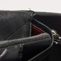 Pre Owned Chanel Black Quilted Leather Jumbo Classic Double Flap Bag