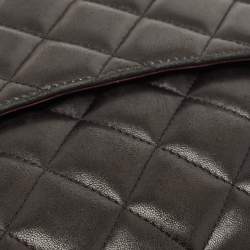 Pre Owned Chanel Black Quilted Lambskin Leather Maxi Classic Double Flap Bag