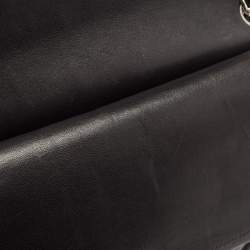 Pre Owned Chanel Black Quilted Lambskin Leather Maxi Classic Double Flap Bag
