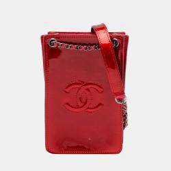 Chanel Black/White Leather O-Phone Holder Crossbody Bag - Yoogi's Closet
