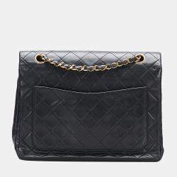 Chanel Black Medium Tall Classic Lambskin Double Flap