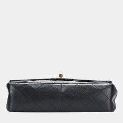 Chanel Black Medium Tall Classic Lambskin Double Flap