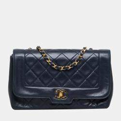 Pre Owned Chanel Black Classic Lambskin Single Flap