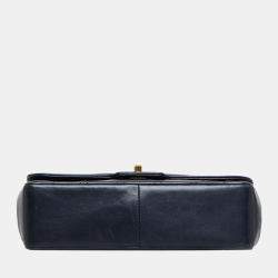 Pre Owned Chanel Black Classic Lambskin Single Flap