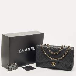 Chanel Black Quilted Caviar Leather Jumbo Classic Single Flap Bag