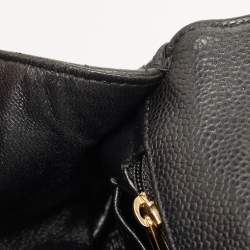 Chanel Black Quilted Caviar Leather Jumbo Classic Single Flap Bag