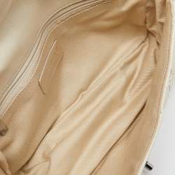 Pre Owned Chanel Cream Quilted Leather Ultimate Stitch Flap Bag