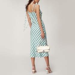 Pre Owned Chanel Cream Quilted Leather Ultimate Stitch Flap Bag