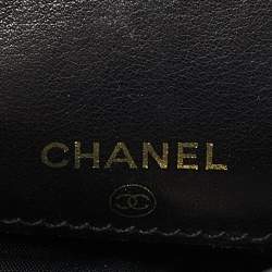 Chanel Black Caviar Quilted Leather Vintage Flap Chain Phone Case