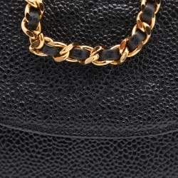 Chanel Black Caviar Quilted Leather Vintage Flap Chain Phone Case